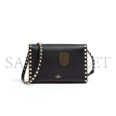 VALENTINO GARAVANI SMALL ROCKSTUD GRAINY CALFSKIN CROSSBODY BAG 7W2B0181VSF_0NO (22.5*15*6cm) VALENTINO GARAVANI SMALL ROCKSTUD GRAINY CALFSKIN CROSSBODY BAG 7W2B0181VSF_0NO (22.5*15*6cm)